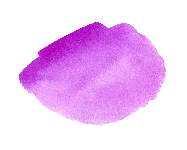 Abstrato base aquarela violeta. Mão desenhada local aquarela. Elemento artístico de design violeta para banner, modelo, impressão e logotipo