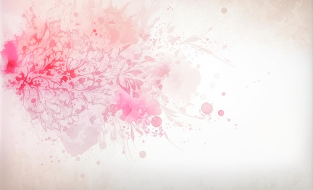 Abstrato base de arte aquarela com flores cor de rosa