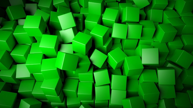 Foto abstrato base de cubos verdes