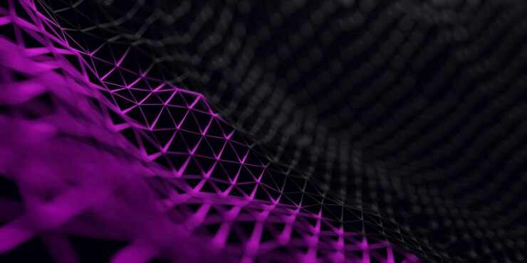 Abstrato base de tecnologia digital com linhas de conexão de rede estilo plexo de partículas de rede