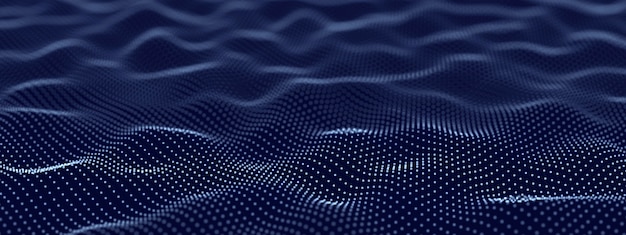 Abstrato base tecnológico ondulado composto de pontos, ilustração 3D