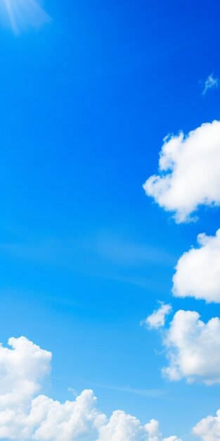 Foto abstrato céu azul e nuvens de fundo