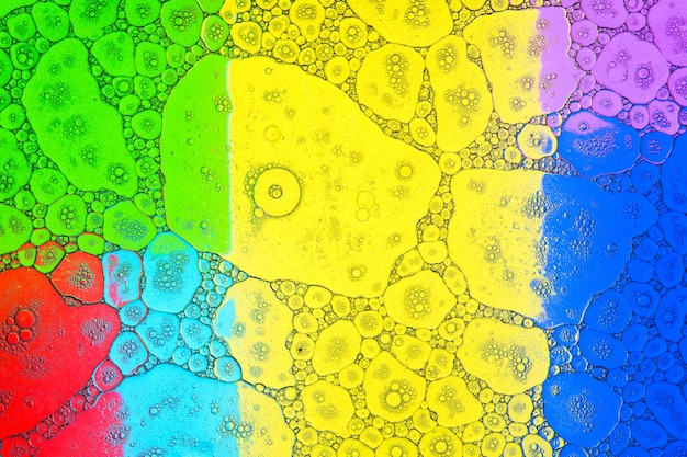 Abstrato colorido com bolhas frágeis