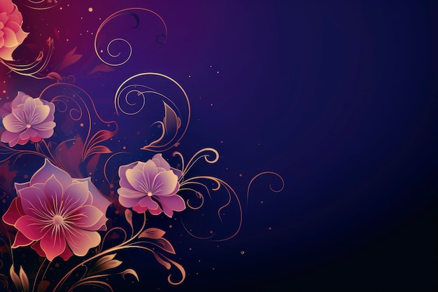 Abstrato com padrão de flor de cor roxa violeta