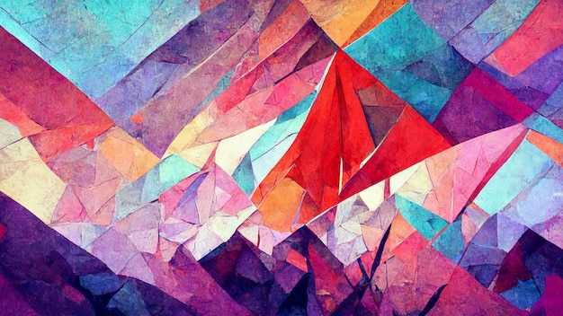 Abstrato consistindo de triângulos de cor gradiente