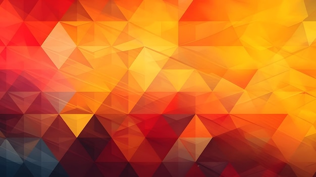 Abstrato de geometria laranja para design de formas geométricas triângulos gradiente de cores Generative AI