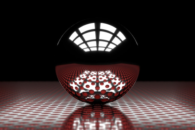 Foto abstrato de metal do círculo. renderização em 3d.