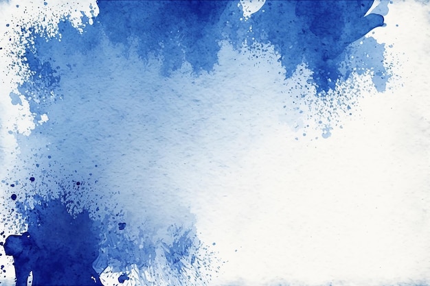 Abstrato de respingos de aquarela azul