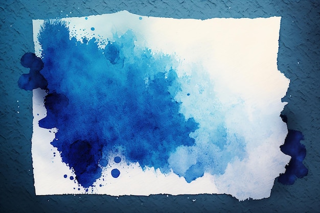 Abstrato de respingos de aquarela azul