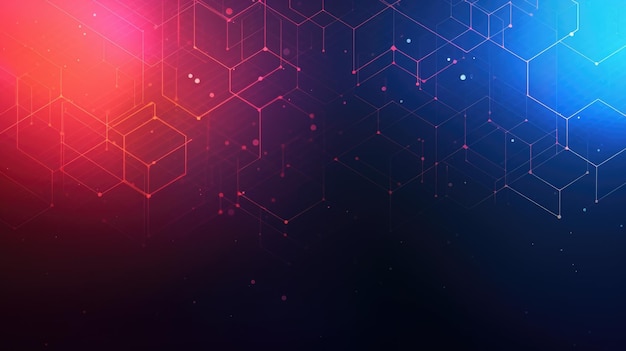 Abstrato de tecnologia de linha neon gradiente Generative AI AIG21