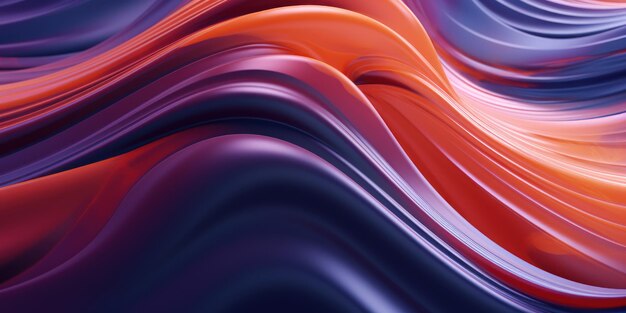 Abstrato dinâmico com ondas giratórias de azul e vermelho