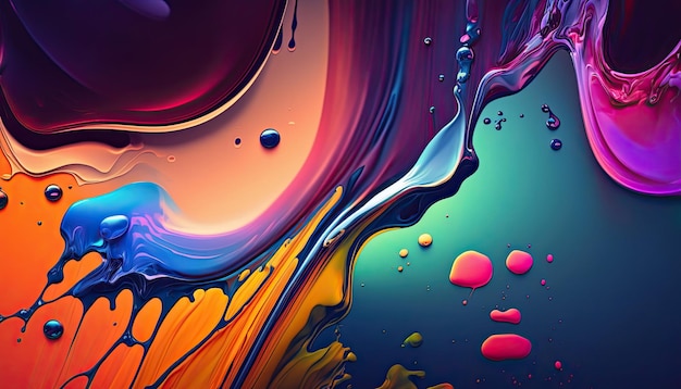 Abstrato do fundo colorido da cor da água Feito pela inteligência AIArtificial