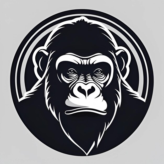 Abstrato do logotipo do vetor gorila.