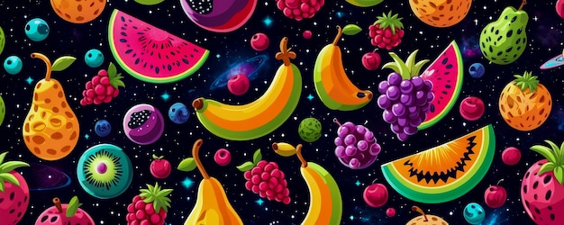 Foto abstrato frutas coloridas fundo frutas site banner fundo