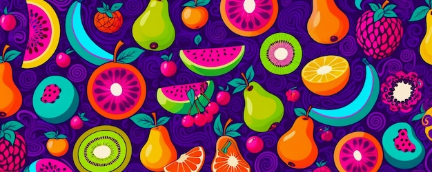 Foto abstrato frutas coloridas fundo frutas site banner fundo