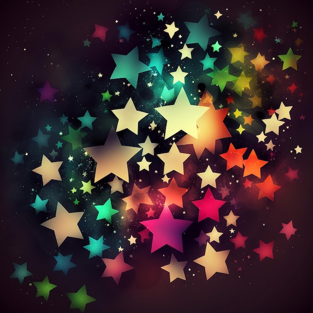 Foto abstrato fundo aquarela tinta pastel bokeh estrelas