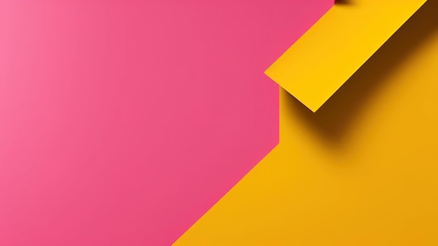 Abstrato fundo geométrico rosa suave e amarelo renderização em 3d