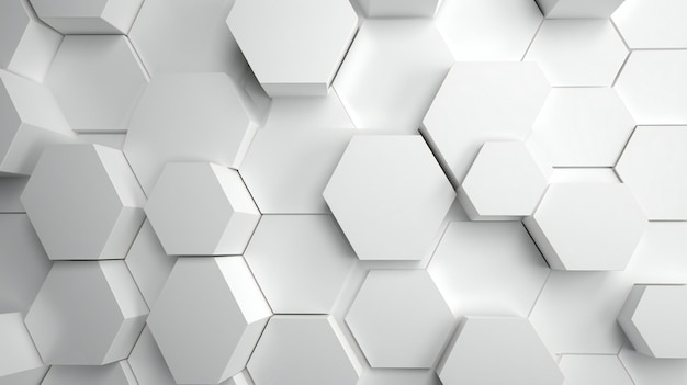 Foto abstrato fundo hexagonal branco 3d