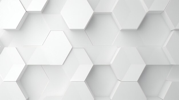 abstrato fundo hexagonal branco 3D