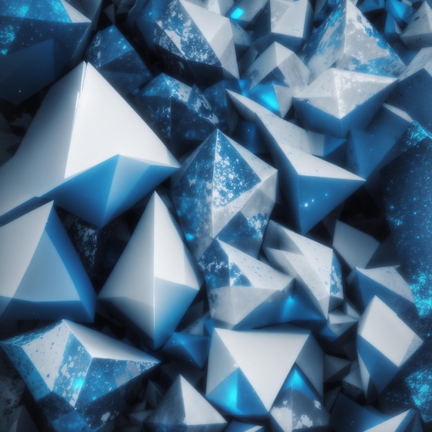 abstrato geométrico 3d azul e cinza claro