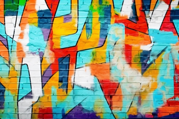 Abstrato Graffiti Wall Art Background Ai generative