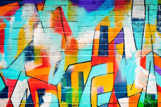 Foto abstrato graffiti wall art background ai generative