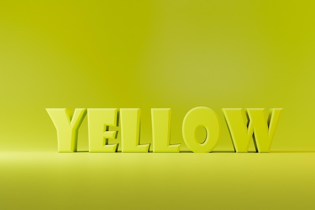 abstrato. grandes letras amarelas. a palavra amarelo em um fundo amarelo iluminado