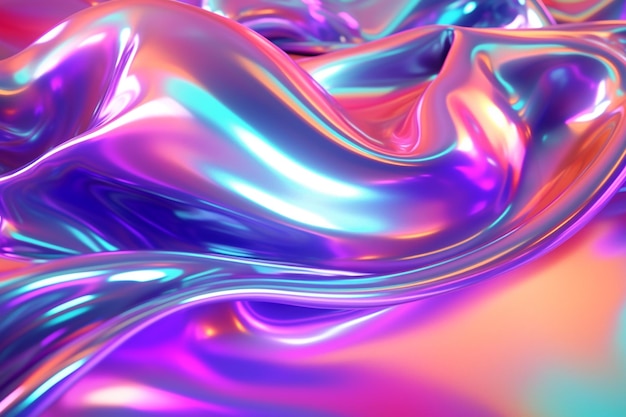 Abstrato holográfico gradiente iridescente fundo cristal geométrico iridescente textura líquida