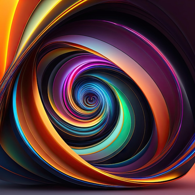 Foto abstrato incrível de formas fractais coloridas renderização em 3d de arte fractal digital