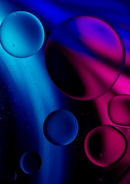 Foto abstrato macro fundo colorido de óleo e água