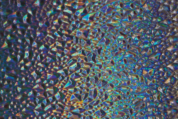 Abstrato multicolorido com textura de vidro de foco seletivo