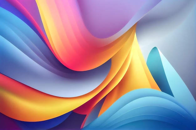 Abstrato multicolorido fundo suave iridescente Generative AI
