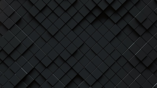 Abstrato preto com cubos Padrão de geometria Abstração arquitetônica