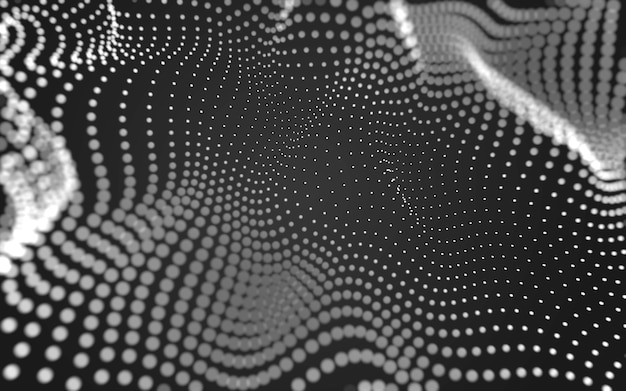 Abstrato. Tecnologia de moléculas com formas poligonais, conectando pontos e linhas. Estrutura de conexão. Visualização de big data.