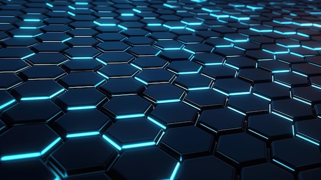 Abstrato tecnológico hexagonal fundo digital tecnologia rede fundo ilustração onda ponto futurista