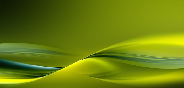 Abstrato verde brilhante com d formas onduladas suaves