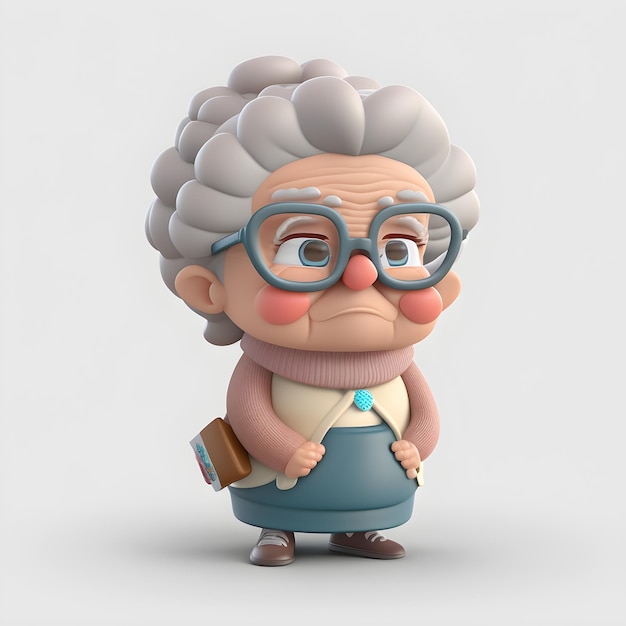 Abuela linda diseño de personajes generativo ai