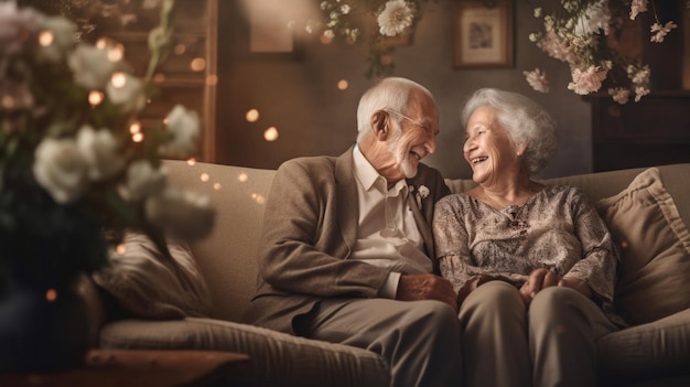 abuelo y abuela pareja pareja de ancianos