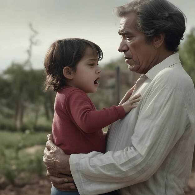 Foto abuelo y nieto crianza creador de contenido