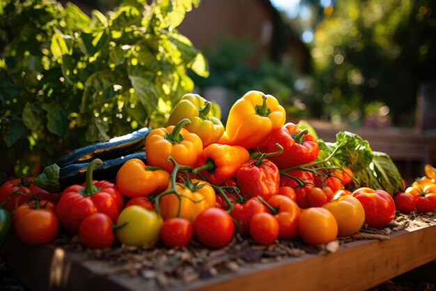 Abundancia de frutas y verduras