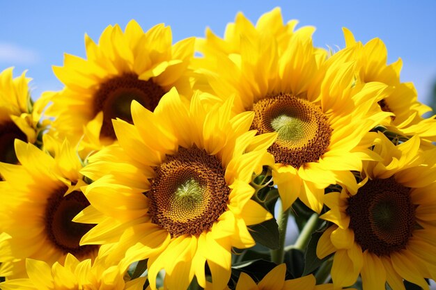 Abundancia de girasoles de verano