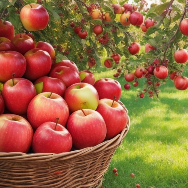 Una abundante cosecha de manzanas