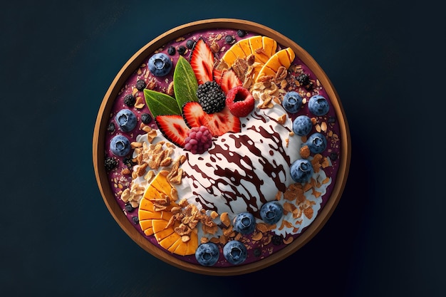 Acai bowl plato popular de la cocina brasileña