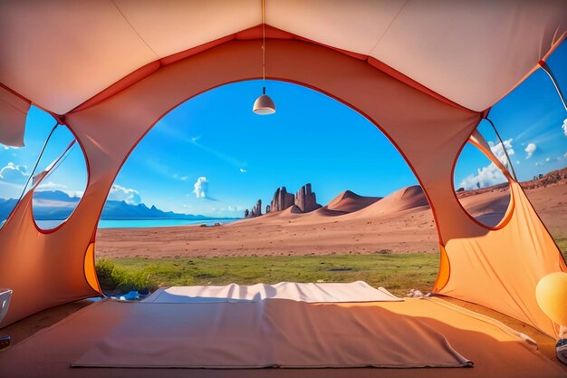 Acampamento ao ar livre tenda lazer relaxamento ferramentas de viagem campo sobrevivência descanso papel de parede fundo