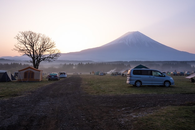 acampamento de fumotoppara no japão