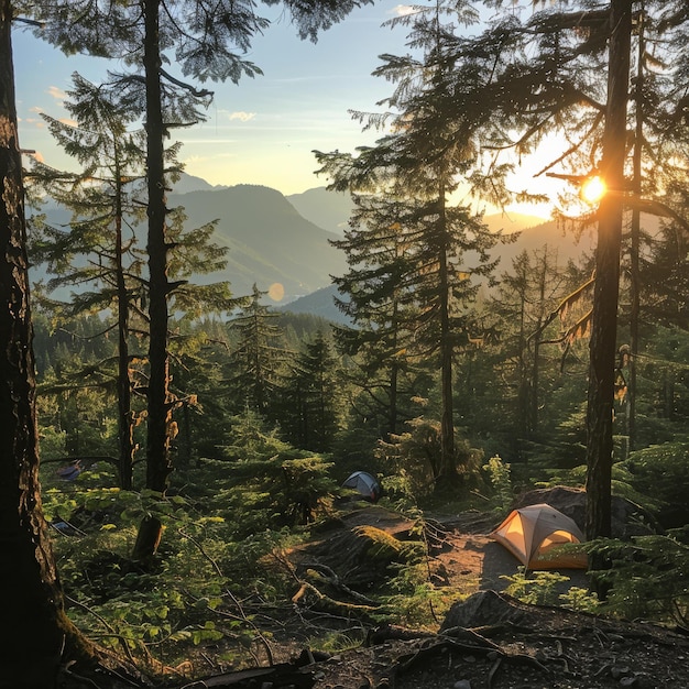 Acampar en las montañas