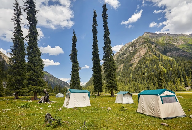 Acampar en las montañas