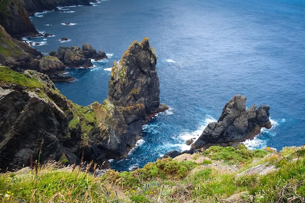 Acantilados de Cabo Ortegal y océano atlántico Galicia España