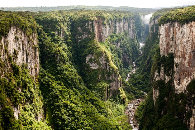 Acantilados del cañón de Itaimbezinho en el sur de Brasil