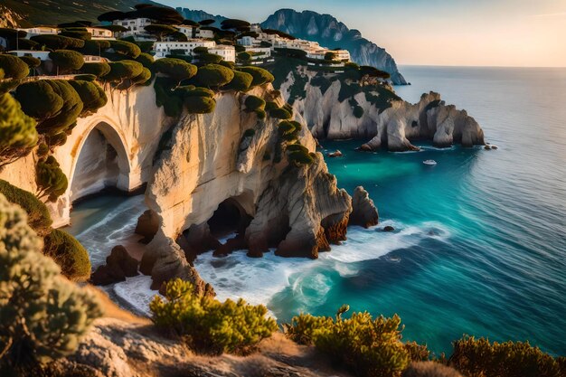 Los acantilados de la costa son conocidos por su belleza.